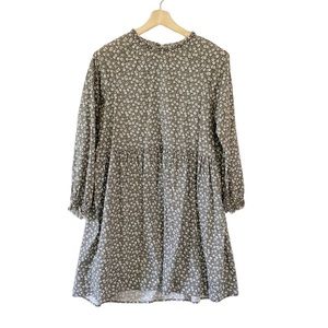 Rylee + Cru Floral Gray Dress